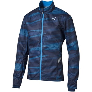 Puma Geweven herenjas met grafische print (Blauw)