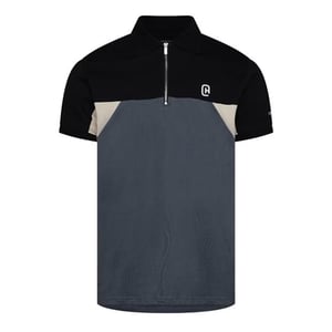 C.P. Company Herenpolo met halve rits, regular fit, in kleurblokken (Leisteen)