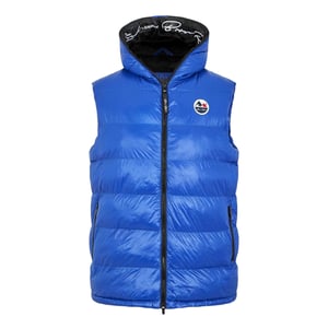 Born Rich Heren Mateo gewatteerd vest met capuchon (Blauw)