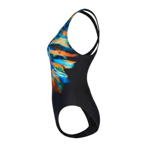 Speedo Dames/Dames Plaatsing Digitaal Eendelig Zwempak (Zwart/Multikleurig)