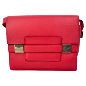 Delvaux Mini Madame Crossbodytas in rood leer