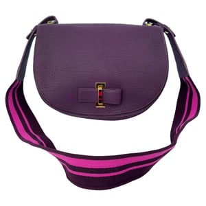 Delvaux Le Mutin zadeltas in violet kalfsleer