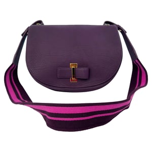 Delvaux Le Mutin zadeltas in violet kalfsleer