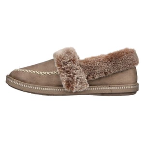 Skechers Dames Cosy CampF Leren Pantoffels (Taupe)