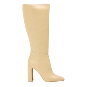 Steve Madden Kniehoge laarzen met hoge blokhak voor dames (Kokosmelk)