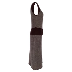 Christian Dior Knit Midi Dress in Burgundy Wool