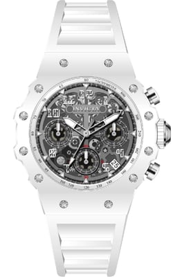 Invicta Racing 69619 Herrklocka - Kvartsverk - Akryl med Silver Urskiva - 40 mm