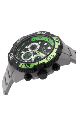 Invicta TI-22 49494 Herenhorloge - Quartz Uurwerk - Titanium met Zwarte Wijzerplaat - 48 mm