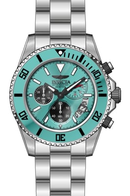 Invicta Pro Diver 51123 Herenhorloge - Quartz Uurwerk - Roestvrij Staal met Blauwe Wijzerplaat - 44 mm