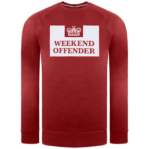 Weekend Offender Skylar Mens Dark Red Sweater