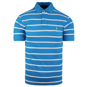 Ralph Lauren Striped Mens Blue Polo Shirt