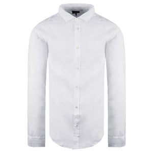 Emporio Armani Custom Fit Mens Off White Shirt