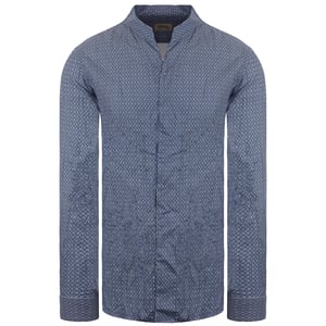 Armani Collezioni Mens Blue Printed Shirt
