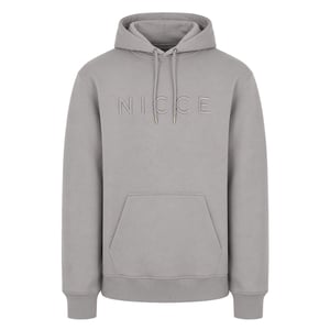 Nicce Mercury Mens Stone Grey Hoodie