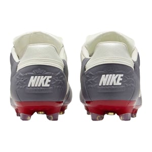 Nike Heren Premier 3 Classic Leer Firm Ground Voetbalschoenen (Grijs/Rood)