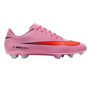Nike Mercurial-fotbollsskor för vuxna (unisex), för fast underlag (Rosa/Svart)