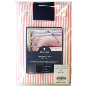 Hackett Home Pinpoint Oxford Red Pillowcases