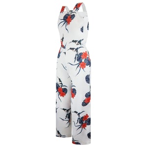 Armani Exchange Hibiscus Womens White Jumpsuit