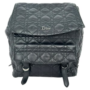 Dior Stardust Cannage Quilted Backpack in Black Lamb Leather