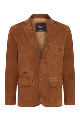 Heren Italiaanse beige suède leren blazerjas - Hol