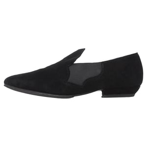 Acne Studios Pointed-Toe Slip-On Loafers in Black Suede