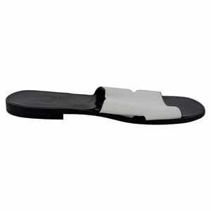 Loewe Logo Slides Flats in White Leather