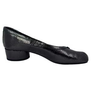 Maison Margiela Tabi Block Heels in Black Leather