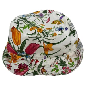 Gucci Printed Twill Bucket Hat in Floral Print Cotton