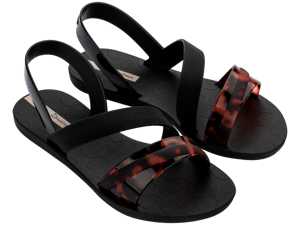 Ipanema Womens Vibrant Sandal Fem Black/Turtle/Beige