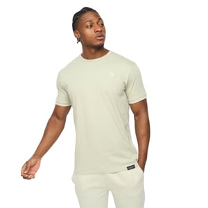 Crosshatch Heren-T-shirt van Preece met contrasterende strepen (Lichte Olijf)