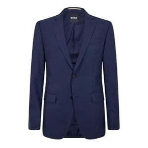 Boss Heren Houndstooth Enkelbreasted Blazer (Blauw)