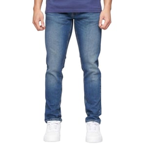 Crosshatch Heren Buraca stonewashed slim-fit jeans (Blauw)