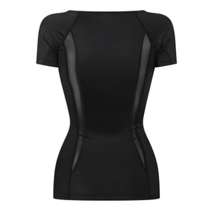 Skins Dynamische sporttop met boothals voor dames (Zwart)
