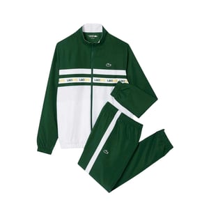 Lacoste Tennistrainingpak voor heren (Groen, Wit)