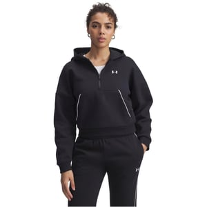 Under Armour Rival-sweatshirt met capuchon en ruime pasvorm voor dames (Zwart)