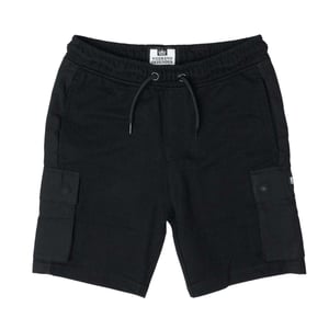 Weekend Offender Flamengo-fleece-cargoshorts voor kinderen (Zwart)