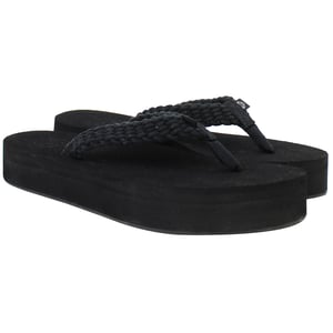 Roxy Tidepool Womens Black Platform Flip-Flops