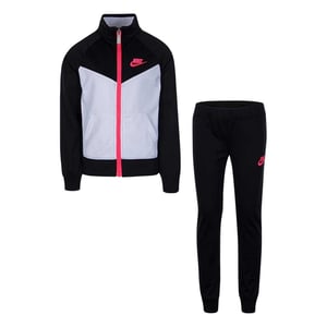 Nike Meisjes NSW Trainingspak Set (Zwart/Wit/Roze)