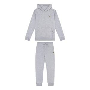 Lyle & Scott Set met hoodie en broek met logo voor kinderen (Grijze Heide)