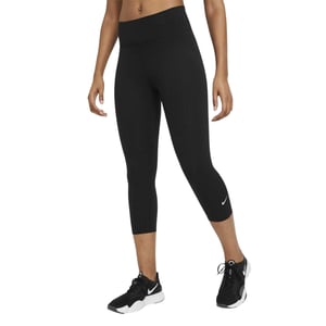 Nike Dri-FIT-legging met korte pijpen voor dames (Zwart, Wit)