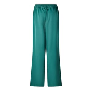 Pieces Damesbroek met elastische tailleband en wijde pijpen (Trek Groen)
