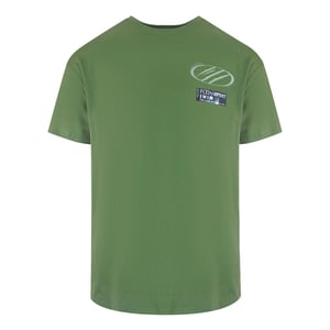 Korte Mouw T-shirt in Olijf
