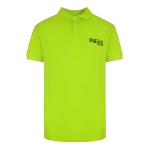 Basis Korte Mouw Kraag Logo Polo Shirt in Geel