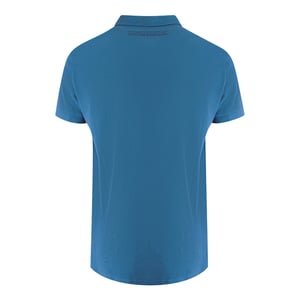 Classic Short Sleeve Collar Logo Polo Shirt in Blue