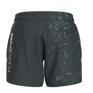 Water Tiger Logo Swim Shorts in Charcoal