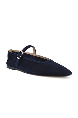 Le Monde Béryl Mary Jane-ballerina's Blauw