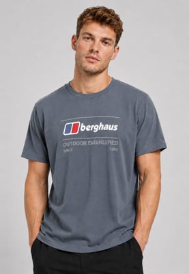 Berghaus Outdoor Engineered Mens T Shirt in DK Grey