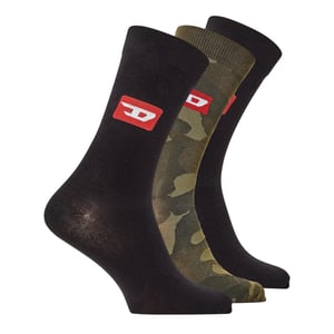 Diesel Camouflage-korte sokken voor heren (set van 3) (Zwart)