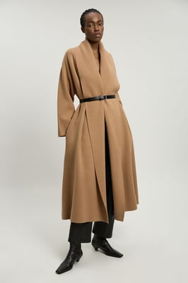 Knit Oversized Belted Midi Coatigan