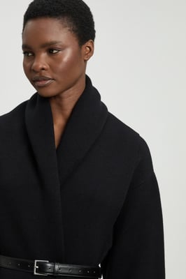 Knit Oversized Belted Midi Coatigan